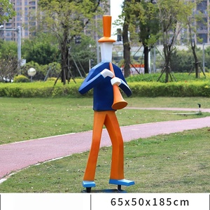 Figura Decorativa de Resina Colorida, Abstracta y Geométrica, de una Banda Musical, para Decoración de Paisajes en Calles, Parques y Plazas - Product Image 6