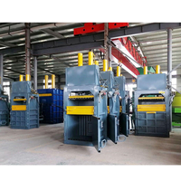 Presse verticale haute capacité pour bouteilles PET et carton, compacteur de déchets hydraulique entièrement automatique