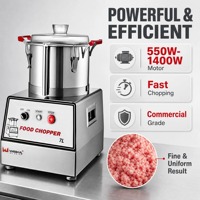 Picadora de Carne Eléctrica Comercial de Acero Inoxidable, Máquina Picadora de Carne con Capacidad de 15L, Motor de Cobre Puro de Alta Eficiencia para