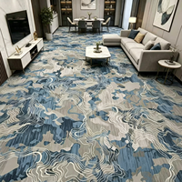 Tapis mural d'hôtel personnalisé en nylon tufté 1200g, résistant aux taches, facile à nettoyer, hauteur de pile 9mm, pour couloirs et salles de conférence, motif abstrait