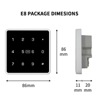 Système autonome de contrôle d'accès aux portes avec reconnaissance rapide de cartes RFID, clavier tactile fluide, matériau ABS