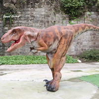 Costume de dinosaure T-Rex réaliste et personnalisé pour adulte avec composants métalliques – Tenue de dinosaure portable pour intérieur/extérieur, idéale pour centres commerciaux et aéroports