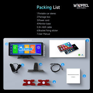 10.26 Inch <b>Wireless</b> Carplay Screen Smart Voice <b>Control</b> Car Radio Stereo GPS Navigation Dash Mount - Product Image 3