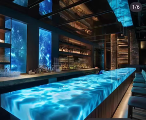 Revêtement mural flexible en pierre d'<span class=keywords><strong>ardoise</strong></span> translucide ultra-mince, dalle pliable, panneau décoratif pour comptoir de bar, intérieur de club, mur de fond de scène KTV - Product Image 6