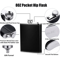 Vente en gros de flasque personnalisée pour homme whisky flasque en acier inoxydable bouteille de vin extérieure bouteille d'eau portable cadeau créatif