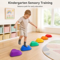 Pierres d'équilibre en plastique en gros pour enfants, parcours d'obstacles intérieur/extérieur, jouets d'entraînement sensoriel