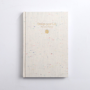 Hardcover A5 Linen Fabric Pink Financial <strong>Help</strong> Goal Happy Journals Gold Logo Edges Planner Personalized Cloth <strong>Diaries</strong> 160GSM - Product Image 1