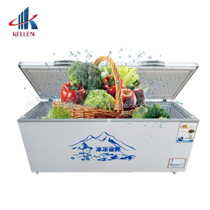 Congélateur à grande capacité avec deux portes solides, ouverture par le haut, congélateur profond avec moteur pour aliments congelés - Product Image 4