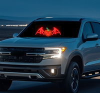 Feux LED décoratifs intérieurs de haute qualité pour voiture et camion, avec affichage LED motif citrouille et yeux de chauve-souris, pour vitres avant et arrière
