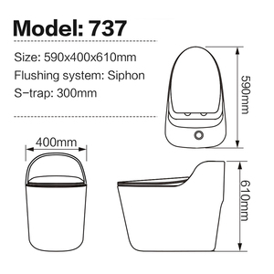 Напольная керамическая ловушка 300 мм для унитаза - Product Image 3