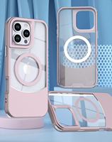 2.3mm TPU PC 2 en 1 Joint Magnétique Clair Étui de Téléphone Portable pour iPhone 16 Pro Max 15 14 Plus 13 12 Couverture Arrière Transparente