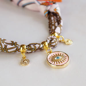 Moda nuevo collar de tela colorido hecho a mano ojo mano encanto gargantilla collar mujeres fiesta regalo vacaciones joyería - Product Image 5