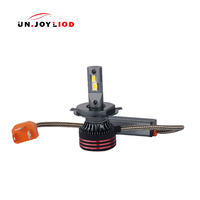 Ampoule de phare LED H4 à double puce, dissipation thermique en aluminium, 65W, 6500K, super lumineuse, plug and play, phare LED pour voiture