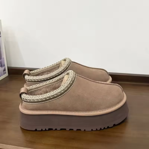 High-end <b>slippers</b> for <b>women</b> ready for outerwear autumn-winter new style semi-shoes half <b>slippers</b> cotton shoes for <b>women</b> - Product Image 5