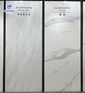 Azulejos de gran tamaño para pared y suelo, sala de estar moderna de lujo, placa de roca de losa de piedra sinterizada de porcelana de mármol - Product Image 3