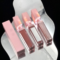 Gloss à lèvres LED à marque privée avec miroir, logo personnalisé, vente en gros, texture hydratante et soyeuse, design de luxe, rouge à lèvres tendance