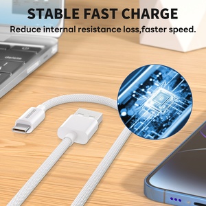 ESEEKGO G-102C 4FT สายถักไนลอน USB เป็น Type-C สายดาต้า 6A ชาร์จเร็ว PD100W ตัวนำทองแดงแท้สำหรับกล้องคอมพิวเตอร์ - Product Image 4