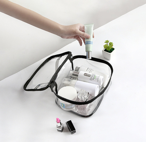 Wholesale Stylish PVC Zipper Skincare Pouch Large Capacity Custom Logo Printed Makeup <strong>Bag</strong> ODM <strong>Cosmetic</strong> <strong>Bag</strong> Stylish <strong>Manufacturer</strong> - Product Image 3