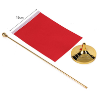 Lot de 2 mini-drapeaux de bureau nationaux, petits drapeaux de table USA avec base de support