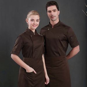 Uniformes de Diseño para Hostelería, Camisas de Manga Corta para Camareros, Impermeables, al por Mayor, Unisex, con Cierre - Product Image 5
