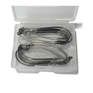 Hameçon simple en acier inoxydable avec dents de protection anti-accrocs, hameçon de pêche n° 8 pour rivières, accessoires de pêche, ensemble en boîte - Product Image 1