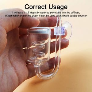 Glas Spiraal CO2 Diffuser Bubble Counter Voor <span class=keywords><strong>Aquarium</strong></span> Geplant Tank Diffusor Voor CO2 Generator Cilinder <span class=keywords><strong>Aquarium</strong></span> Accessoires - Product Image 4