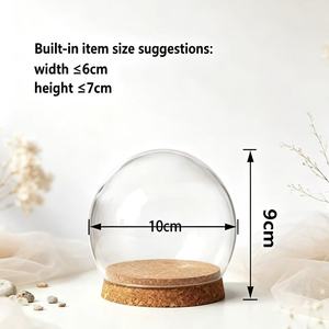 Cúpula de Vidrio Vacía de Lujo al por Mayor, Cúpula de Vidrio a Precio Económico, Cúpula de Vidrio con Base de Corcho - Product Image 2