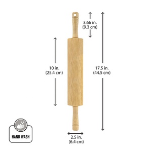 Cổ Điển Nướng Nhà Cung Cấp Công Cụ 17Inch Kẹo Ngọt Pastry Bột Con Lăn Bằng Gỗ Cán Pin Rose Gỗ Cán Pin - Product Image 2