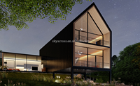 Maison préfabriquée en acier, 2 chambres, salon, cabane de luxe, design moderne, installation facile