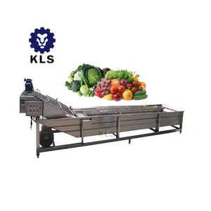 KLS Leafy Vegetable Salad Cutting Washing Drying Machines Processing Line Vegetable Washer Washing Machine Line with Bubble