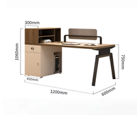 Poste de travail de bureau moderne modulaire réglable Maxwell, bureau en bois durable personnalisé, cloisons extensibles, tiroir de rangement pour dossiers