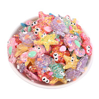 Cabochon mignon d'animaux marins à paillettes comprend une étoile de mer poisson hippocampe résine écologique Yaopo Scrapbooking accessoires de bricolage