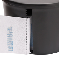 Boîte distributrice de papier de protection anti-poussière pour le cou, ronde, en plastique, pour salon de coiffure, conteneur de bandes jetables pour le cou, fournitures de poste de travail
