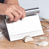 Outils de cuisine en acier inoxydable, pièces, grattoir à pâte pour pain, pâtisserie, découpe écaille