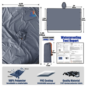 Poncho unisexe d'extérieur pour <span class=keywords><strong>vélo</strong></span>/moto/scooter Veste d'équitation Imperméable <span class=keywords><strong>Cape</strong></span> de camping Polyester Gris Randonnée Vêtements de pluie Camping - Product Image 3