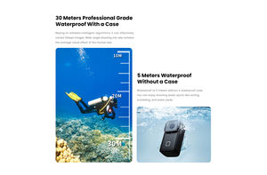 Caméra d'action de poche C200 Pro Mini caméra de casque, caméra Vlog idéale pour la plongée sous-marine, la moto et les animaux de compagnie POV - Product Image 4