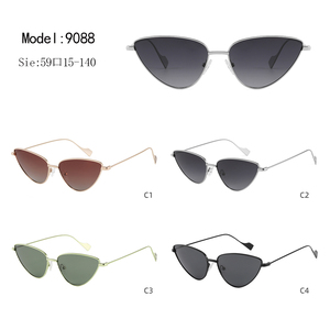 Gafas de Sol de Ojo de Gato para Mujer, Montura Completa, Lentes Degradadas, Montura Dorada, 100% Protección UV, Estilo Casual, para Adultos - Product Image 3