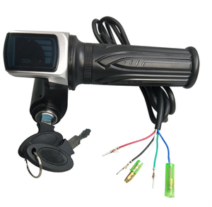 Pengontrol Kecepatan Gas Putar Setang Sepeda Listrik 36V 48V 60V dengan Layar LCD, Aksesoris Akselerator Sepeda Listrik - Product Image 1