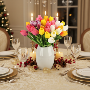 AM-AFC02 Ammy - Tulipán Artificial <span class=keywords><strong>de</strong></span> Alta Calidad, Estilo Natural, Multicolor, Muestra Gratis, Gran <span class=keywords><strong>Venta</strong></span>, Graduación - Product Image 4