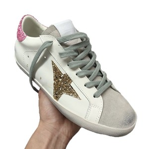 Scarpe Casual Vintage Star Flat da Uomo, Scarpe Effetto Usurato da Donna, Scarpe con Tacco Interno Effetto Usurato, Sneakers Bianche in Pelle Bovina per Coppia - Product Image 6