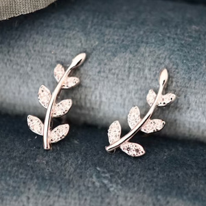 Orecchini a Perno a Forma di Foglia per Donne, Stile Naturale, Accessori per Orecchie da Indossare Quotidianamente, per Outfit Casual e Regalo - Product Image 3