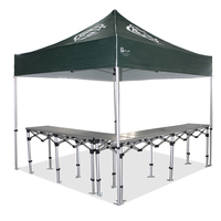 Tables d'extérieur 290cmx55cm, tables de pique-nique portables, table carrée en aluminium pliable