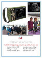 Appareil d'échographie vétérinaire portable EURVET, écran LED HD, scanner d'échographie vétérinaire numérique complet, vérification de la gestation des bovins et des animaux de compagnie