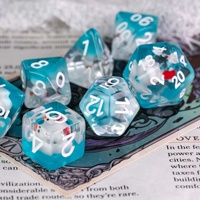 Pour Udixi Logo personnalisable bleu canard de noël résine RPG jeu de dés donjons polyédriques Dragons dés en résine avec Logo personnalisable