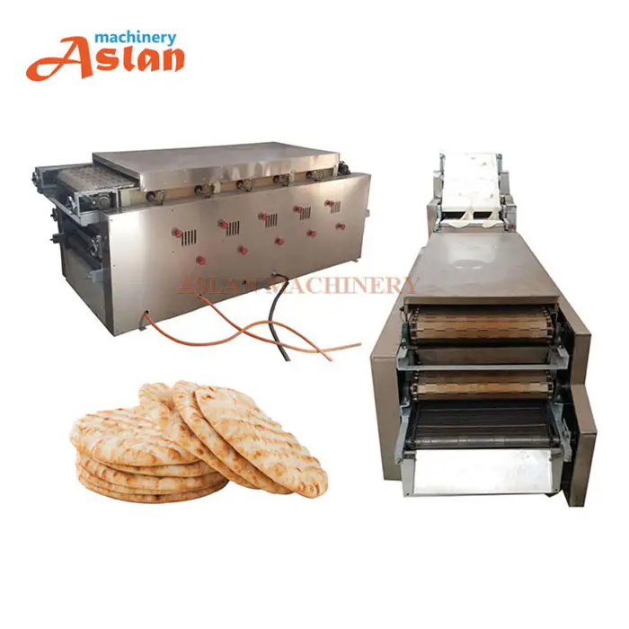 Jalur Produksi Oven Terowongan Listrik Penuh Pita Gandum Roti/20Cm Bundar Lembaran Roti Pizza Pembuat Tekan/Pasokan Pabrik Kulit Pangsit