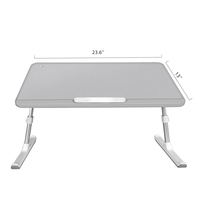 Bureau d'ordinateur portable pliable, table d'ordinateur réglable, support de table pliable, plateau de refroidissement pour lit, canapé, ordinateur portable