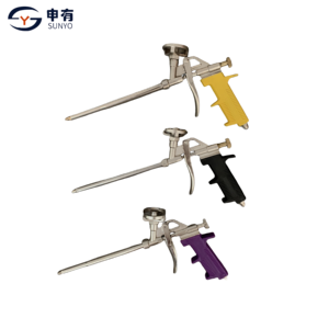 Pistolet à <span class=keywords><strong>mousse</strong></span> industriel OEM en acier inoxydable et aluminium, durable, pour <span class=keywords><strong>colle</strong></span> polyuréthane, manuel et confortable, prix usine - Product Image 1