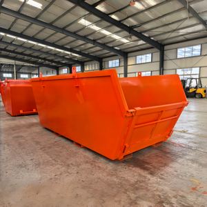 חם מכירה 3 מטר מעוקב פלדה קלה לדלג על המנוף פח אשפה פח אשפה מכולות - Product Image 3