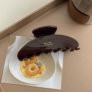 DOWELL Pince à <span class=keywords><strong>cheveux</strong></span> demi-épingle pour <span class=keywords><strong>femme</strong></span>, style français élégant, en acétate, couleur dégradée, 11 cm, haut de gamme - Product Image 4