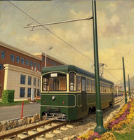 Tren Turístico Eléctrico Retro, Autobús de Riel, Alta Capacidad de Subida en Pendientes Pronunciadas